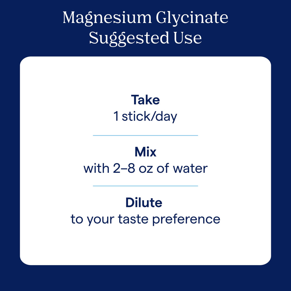 Magnesium glycinate powder dissolving in water
