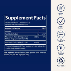 Close-up of Stress-X magnesium powder scoop in Raspberry Lemon flavor