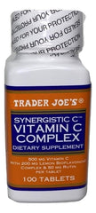 Trader Joe's Vitamin C Complex bottle with 100 tablets