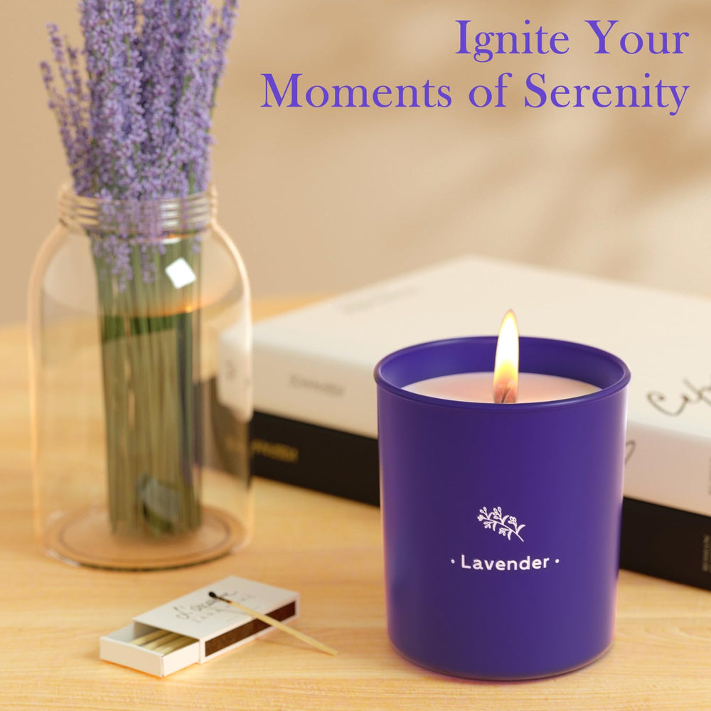 Elegant packaging for TranquilBliss lavender candles
