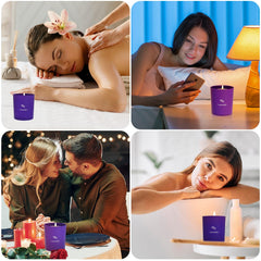 Two-pack lavender candle gift set