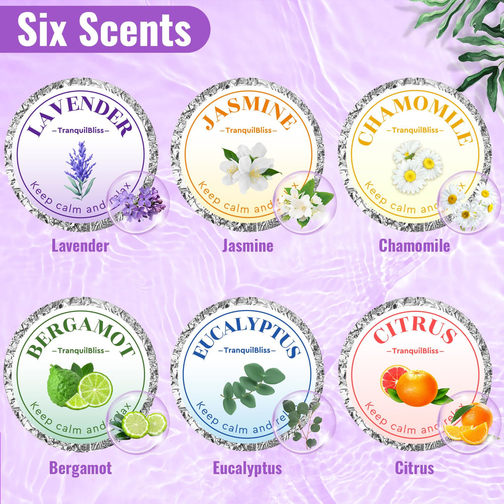 TranquilBliss bergamot shower steamer to balance mood.