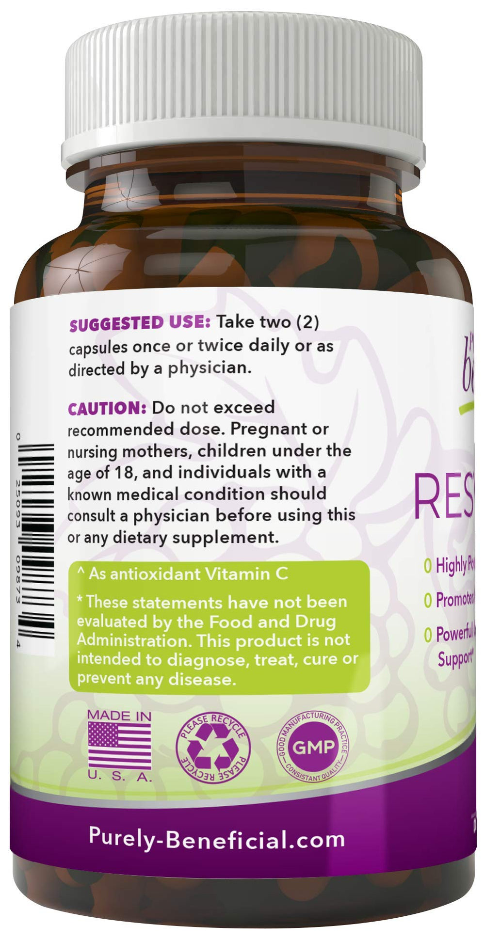 Trans-Resveratrol capsules for Resveratrol1450