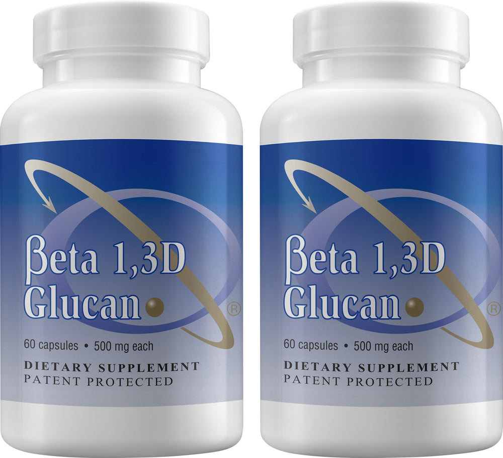 Front view of Transfer Point Beta Glucan 500mg two-pack