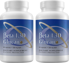 Front view of Transfer Point Beta Glucan 500mg two-pack