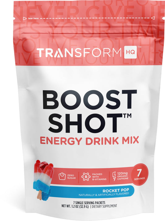 TransformHQ Boost Shot Rocket Pop flavor 7-pack box front