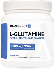 TransformHQ L-Glutamine Powder 500g bottle front view