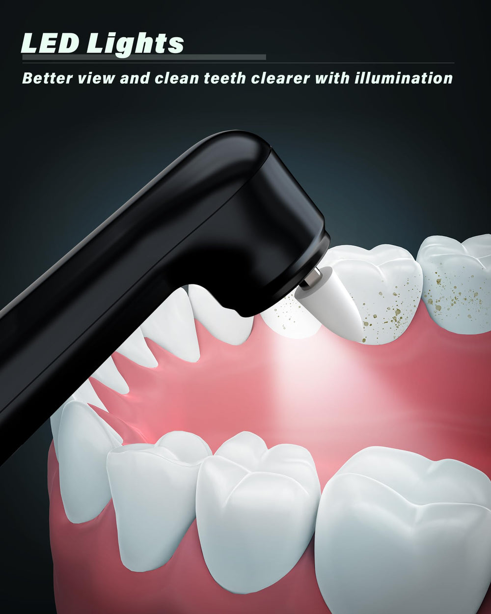 Travel-ready teeth polisher kit with charging cable