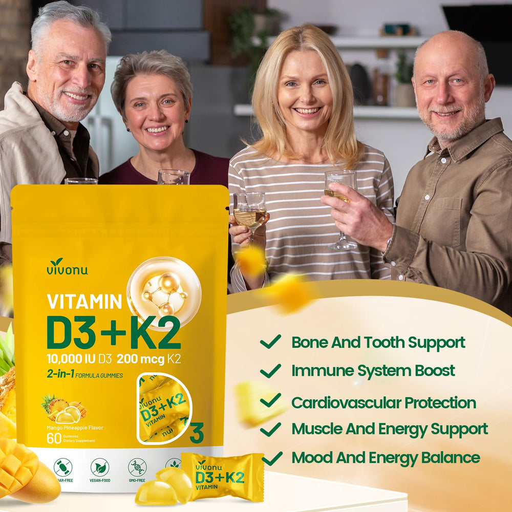 Travel-friendly packaging for Vitamin D3 K2 Gummies