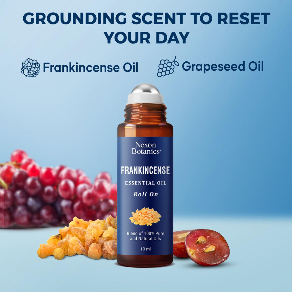 Compact, travel-friendly essential oil roll-on bottle