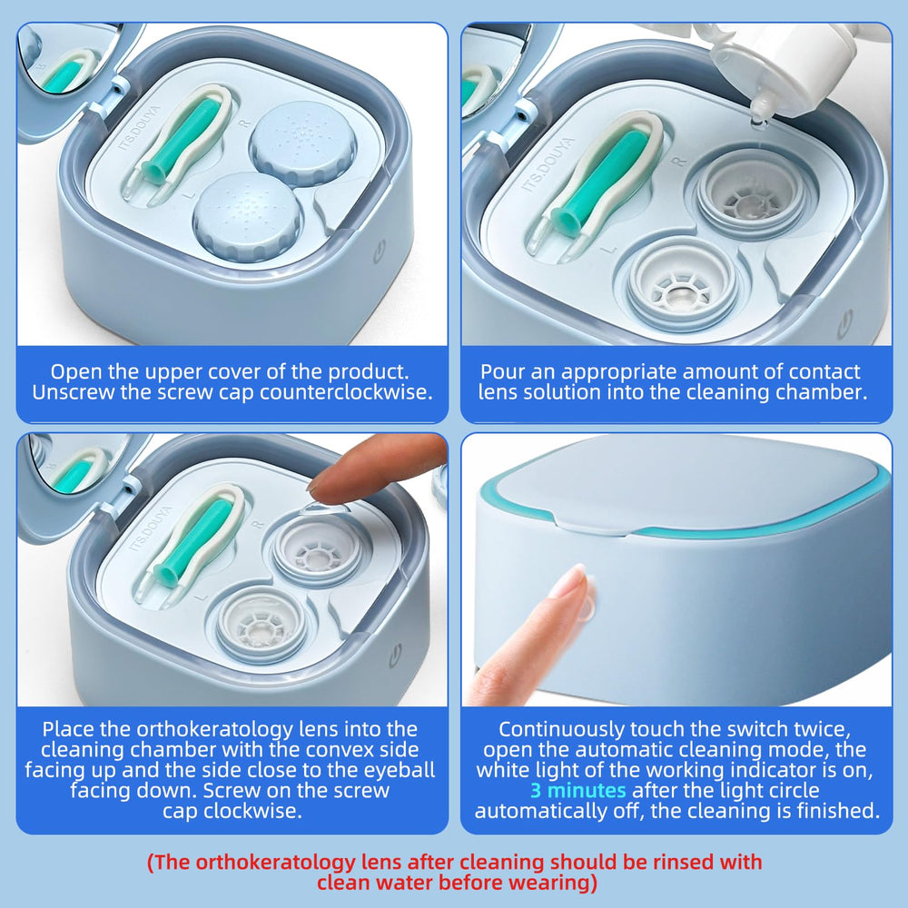 Travel-ready cleaning kit for scleral, OK, and RGP lenses