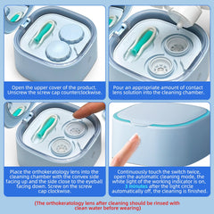 Travel-ready cleaning kit for scleral, OK, and RGP lenses