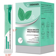 Single-use mini mouthwash sachets ready for use