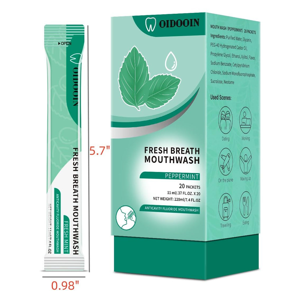 Bulk travel mouthwash packets suitable for hotels and trips
