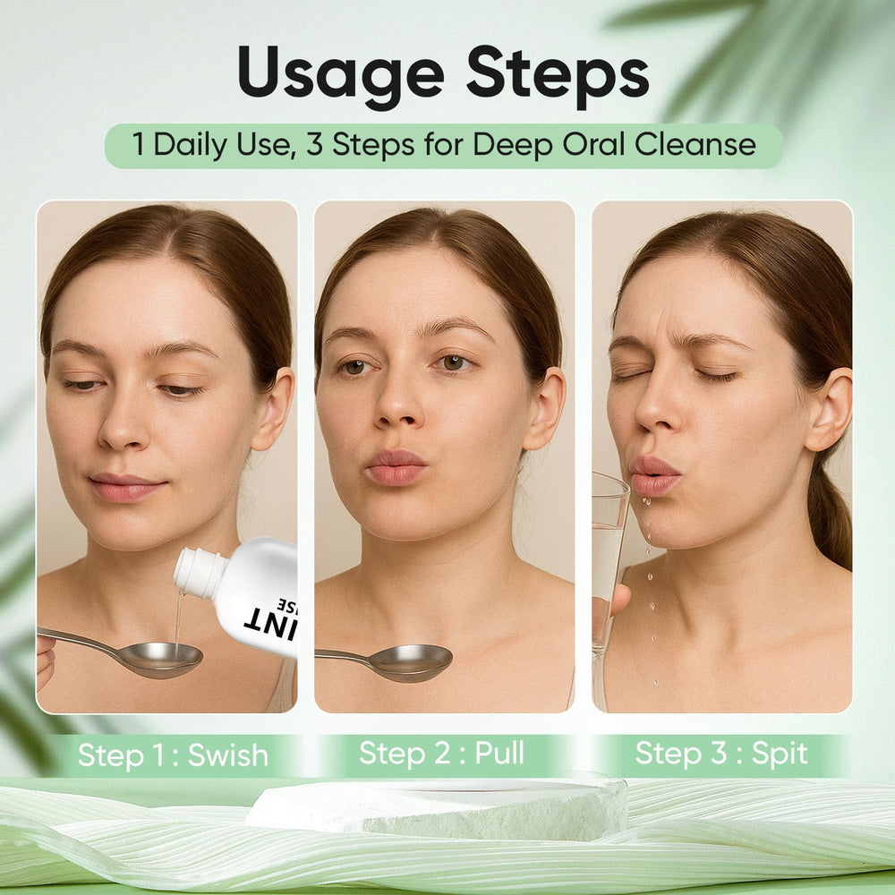 Travel-size coconut oil pulling bottle