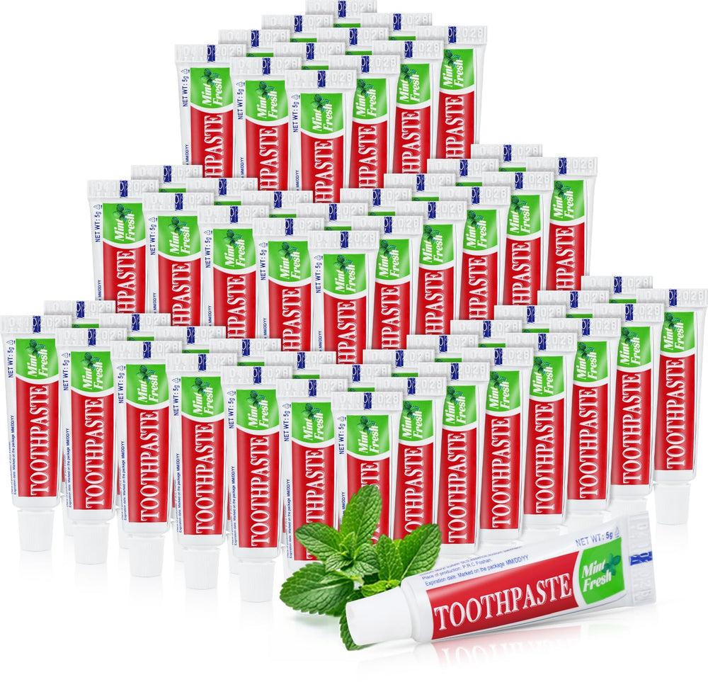Travel-size toothpaste bulk pack of 60 tubes