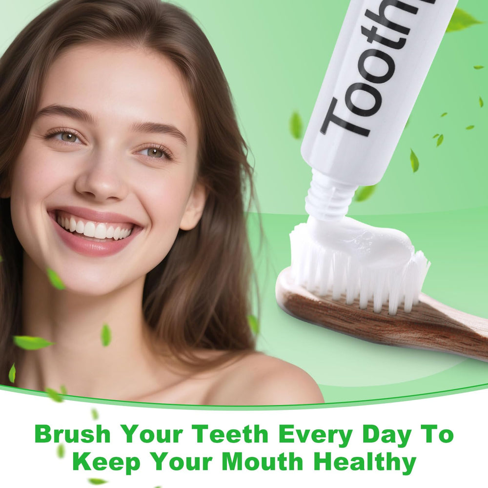 Packaging of travel toothpaste bulk 50-pack showing contents
