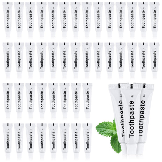 Bulk travel toothpaste packaging with 100 tubes