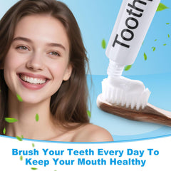 Back of toothpaste showing product information and expiration date