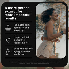 Product shot emphasizing skin hydration and immune support benefits
