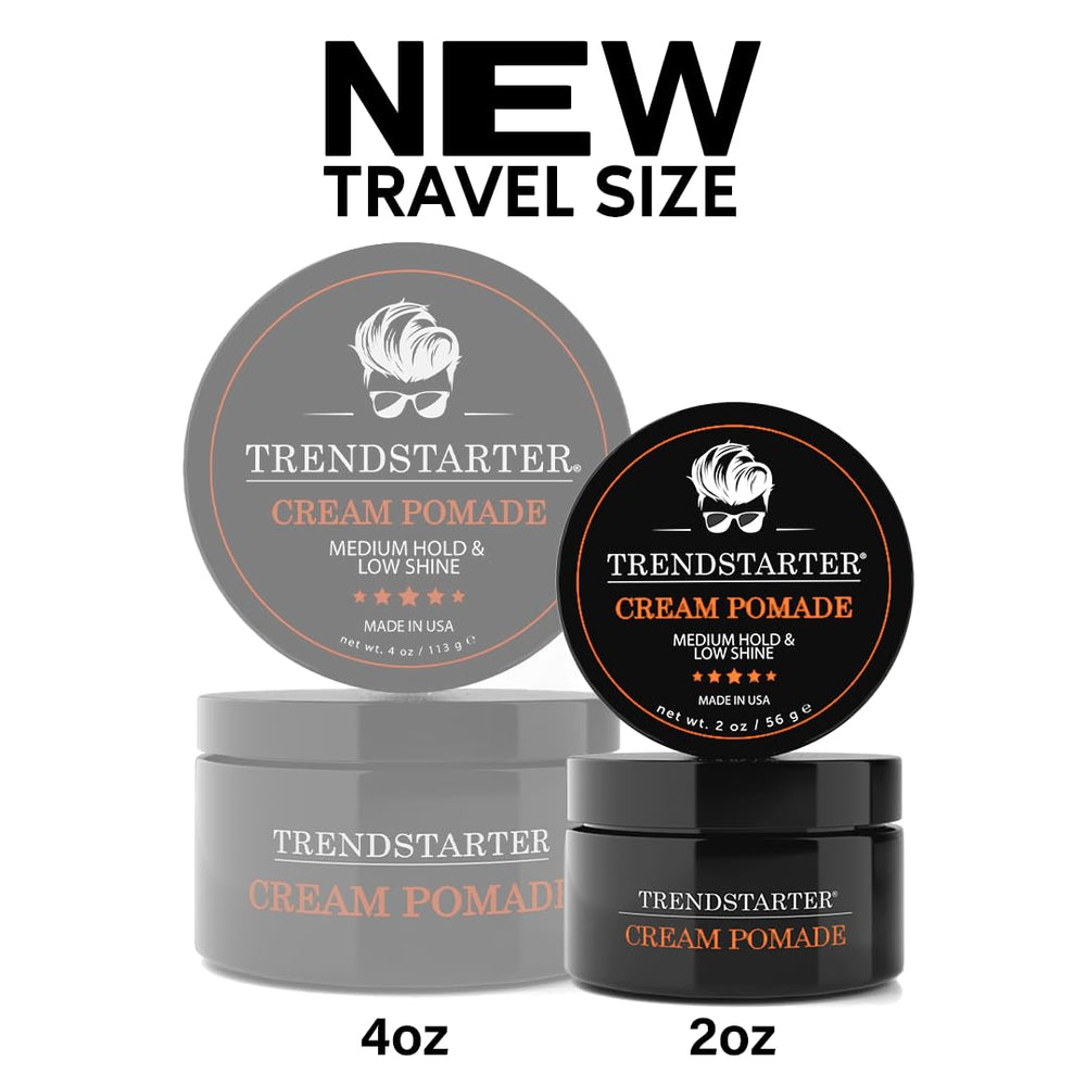 Cream Pomade texture close-up highlights scoopability and smooth application.