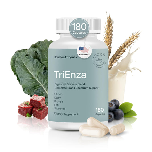 TriEnza Digestive Enzymes bottle front view
