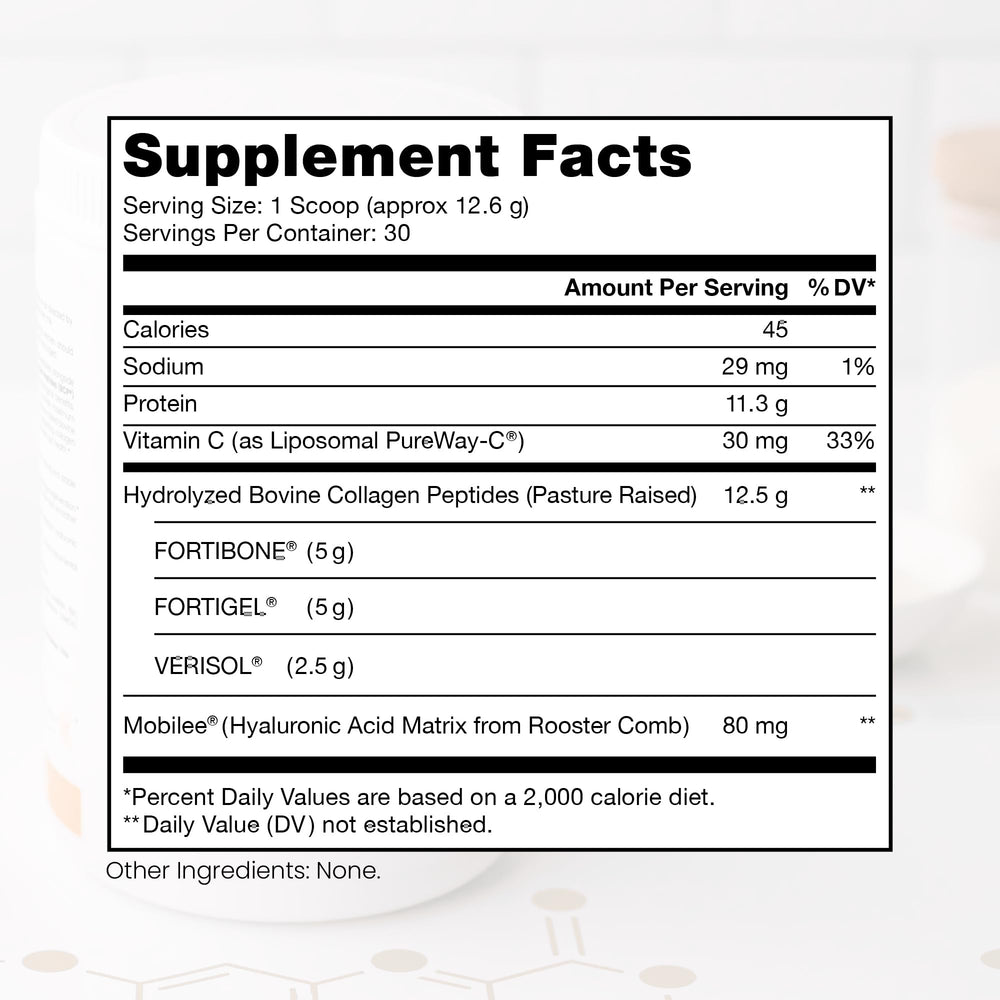 Serving scoop with TriActive Collagen Plus powder