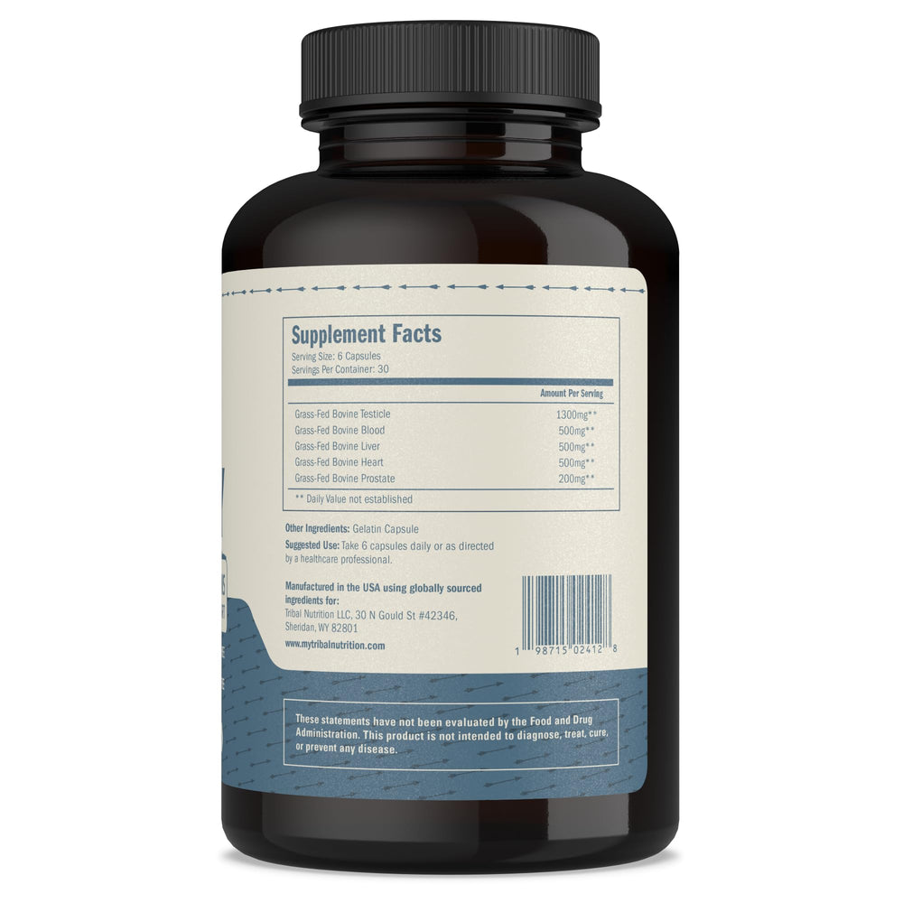 Daily use capsules supporting male vitality and performance