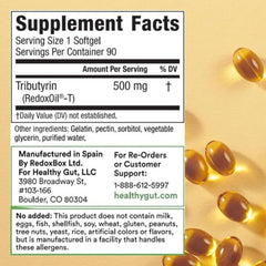 Tributyrin-X capsules showing 90 softgels