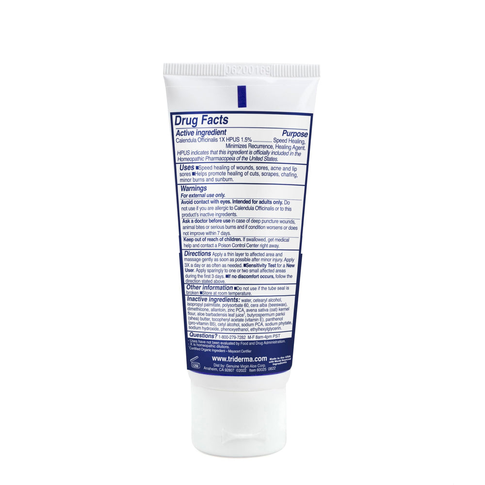 TriDerma MD Intense Fast Healing Cream texture closeup emphasizing quick absorption