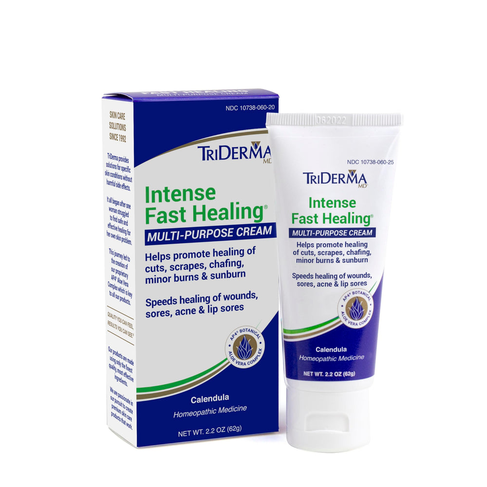 TriDerma MD Intense Fast Healing Cream ready in a travel bag