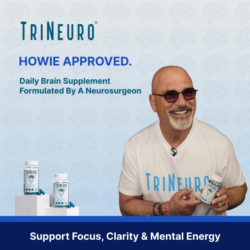 Close-up of TriNeuro bottle and packaging
