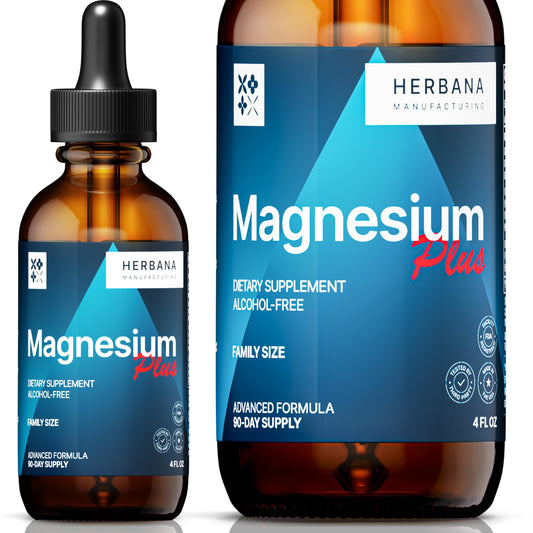 Triple Complex Magnesium Liquid Drops 4 oz bottle on white background