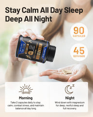 Ashwagandha and L-Theanine for stress relief and calm