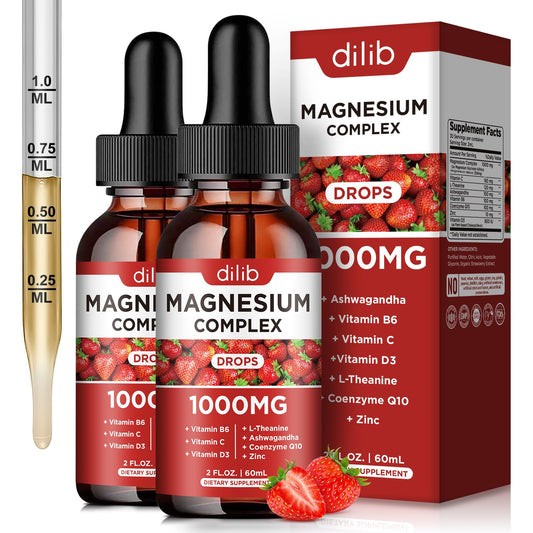Hero image: Triple Magnesium Complex Liquid Drops 1000mg 2-pack