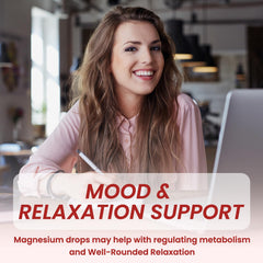 Vegan-friendly liquid magnesium supplement for stress relief and bone support