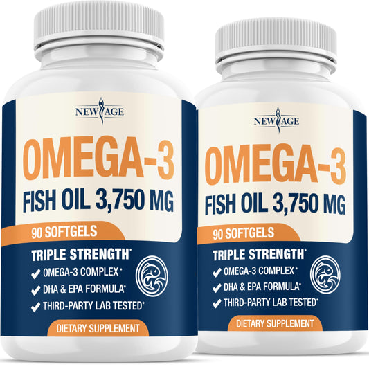 Triple Strength Omega-3 Fish Oil bottle, 180-count