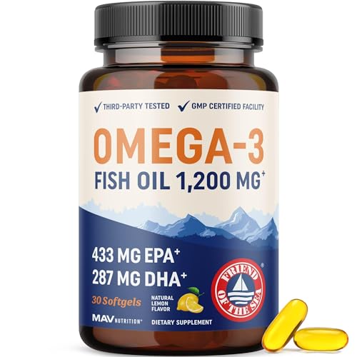 Bottle of Triple Strength Omega-3 Fish Oil 1200 mg