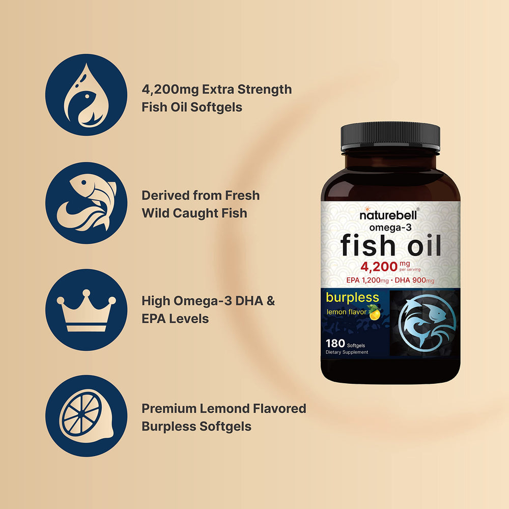 Triple-strength 4200mg omega-3 softgels