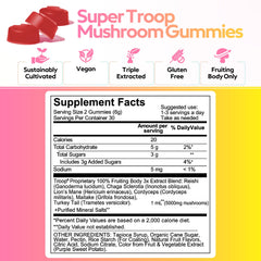 Kid-friendly chewable gummies packaging for Troop Super 6