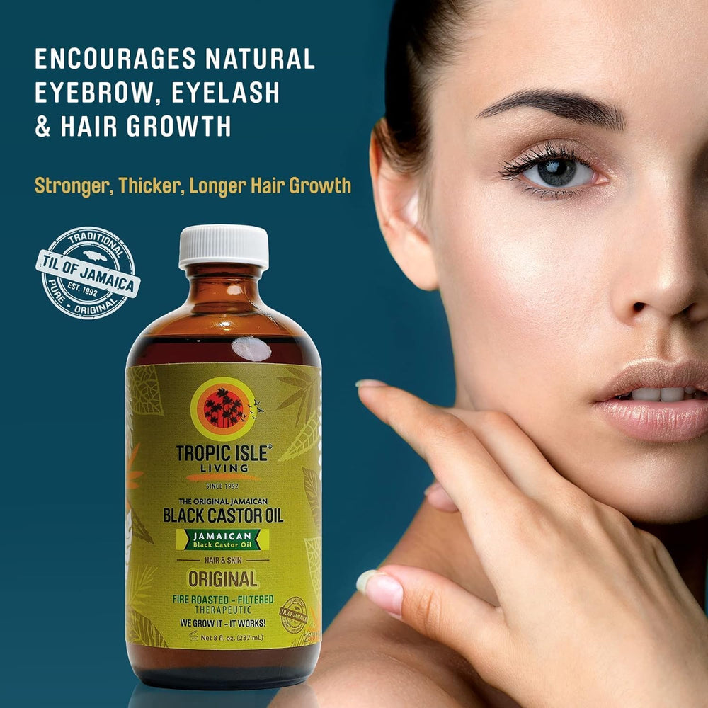 Lifestyle image featuring Tropic Isle Living JBCO 8oz bottle