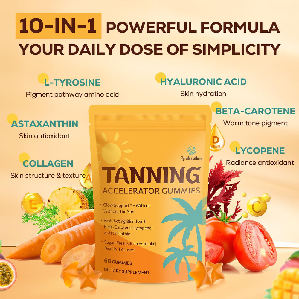Gummies with tropical flavors: passionfruit, mango, and pineapple