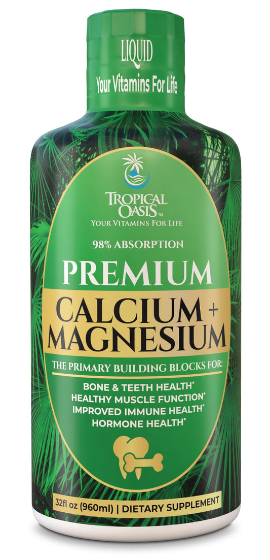 Tropical Oasis Liquid Calcium Magnesium bottle 32 oz (64 servings)