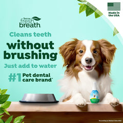 Dog’s breath visibly improved after using TropiClean Fresh Breath Water Additive