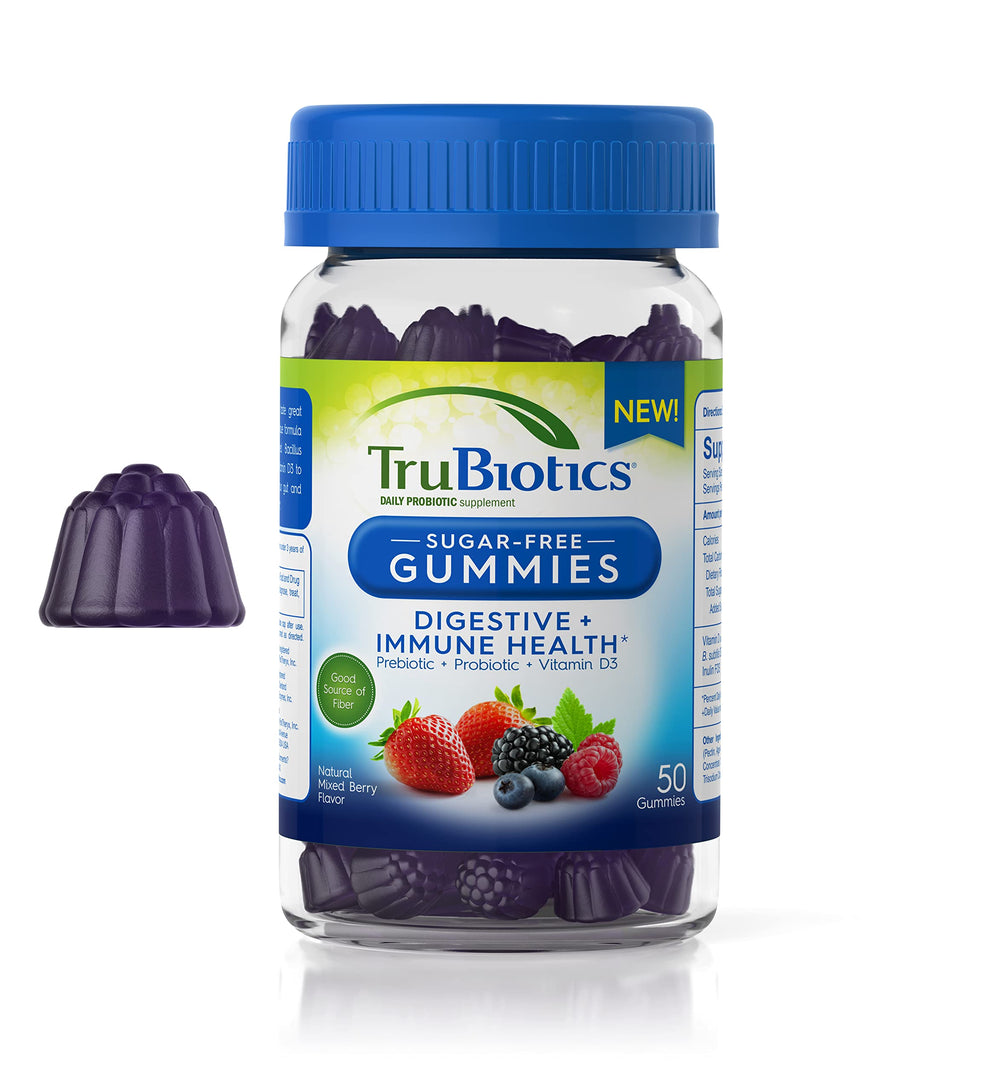 TruBiotics Probiotic Gummies with Prebiotics and Vitamin D3 – Berry flavor – 50 gummies