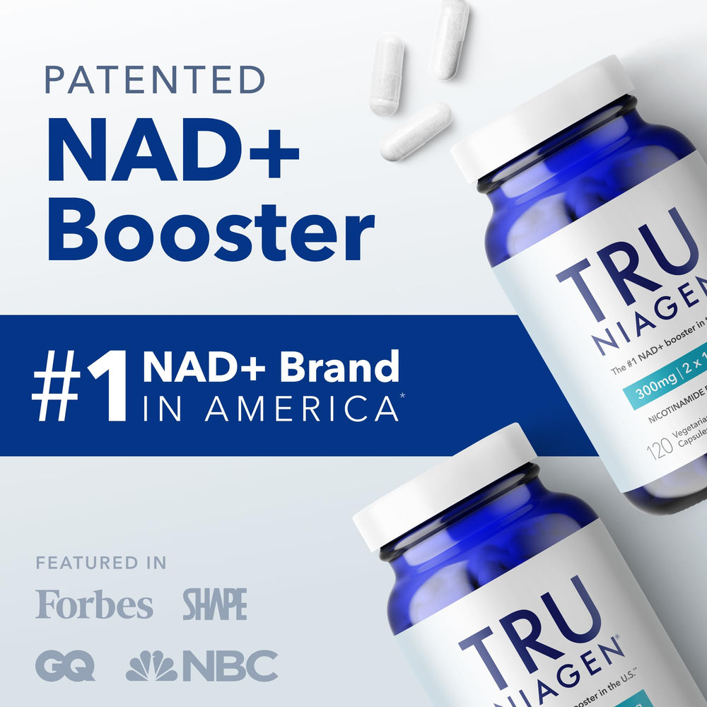 TRU NIAGEN box packaging with premium NAD+ supplement branding