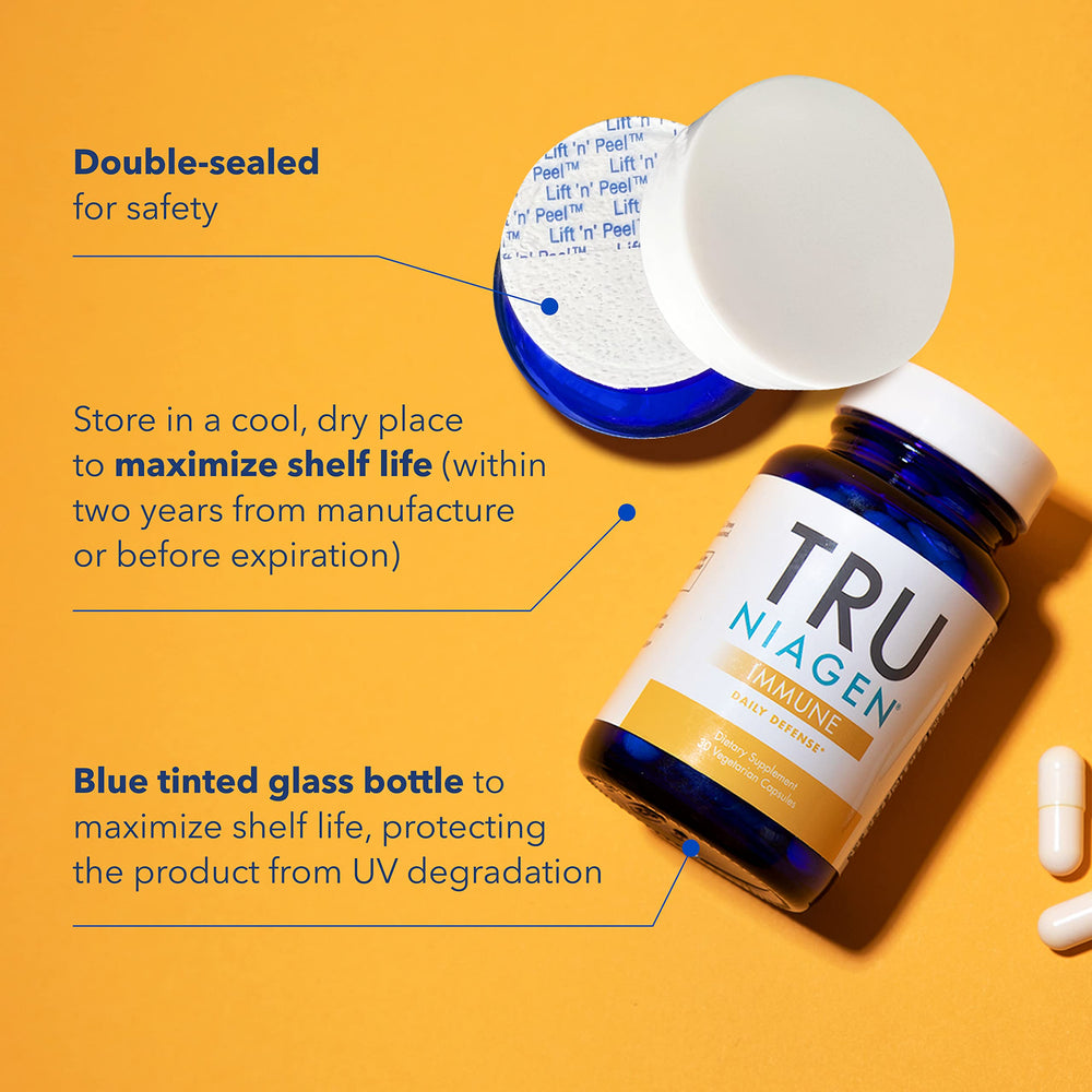 TRU NIAGEN Immune box packaging showcasing award-winning NAD+ science
