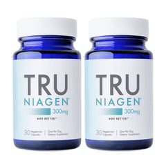 Front view of TRU NIAGEN bottle with label clearly visible