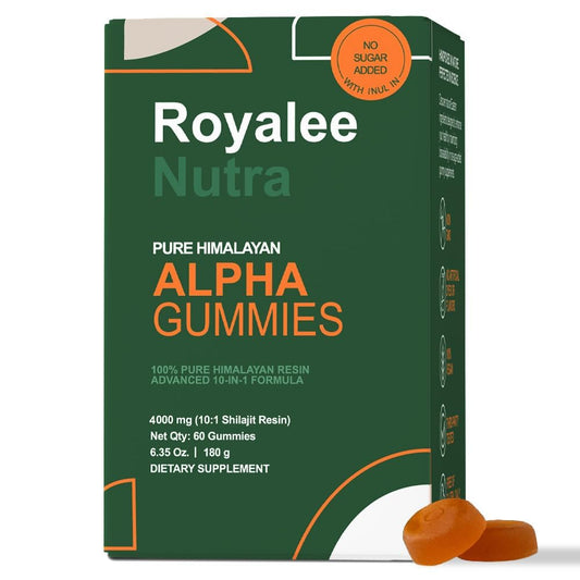Hero image of True Alpha Shilajit Gummies with bottle and gummies