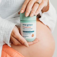Product image featuring wild-caught Alaskan Pollock source for True Grace Prenatal DHA